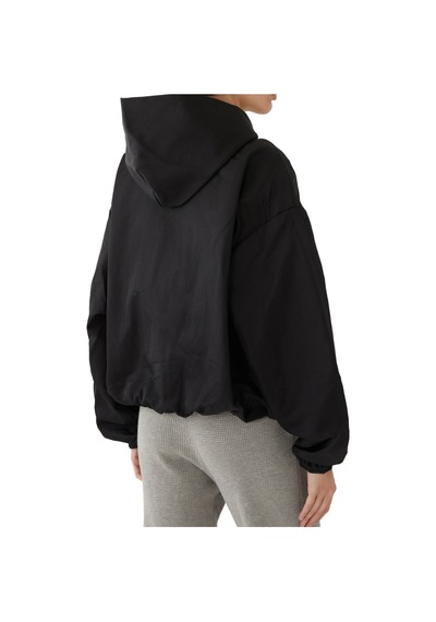 Fear Of God Doku Desenli Naylon Kapüşonlu Bomber Ceket Siyah