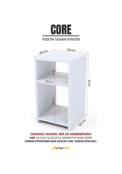 Core Modern Tasarım Komodin Ahşap