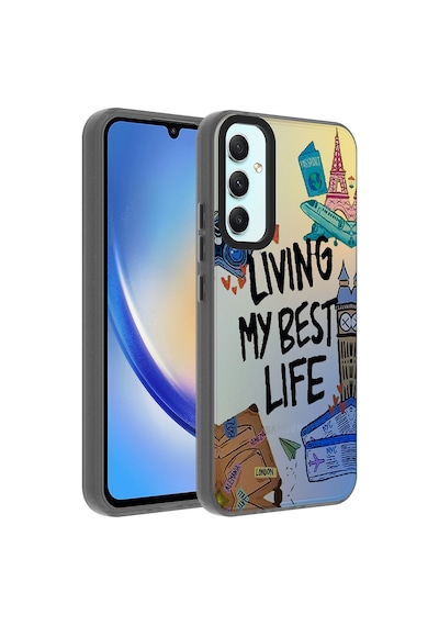 More Tr Samsung Uyumlu Galaxy A34 Kılıf Desenli Mtr Dragon Sert Kapak - Seyahat