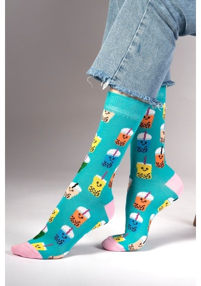 Ozzy Socks Drink Desenli Çorap Çok Renkli
