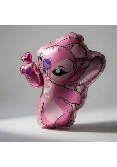 Stitch Angel Folyo Balon 70x110 Cm Parti Doğum Günü Dekorasyon Balonu Büyük Boy Çok Renkli