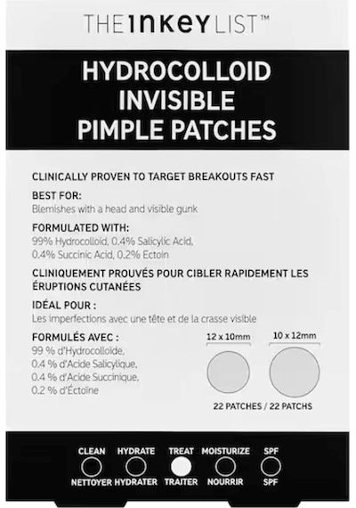 The Inkey List Hydrocolloid Invisible Pimple Patches 22'li