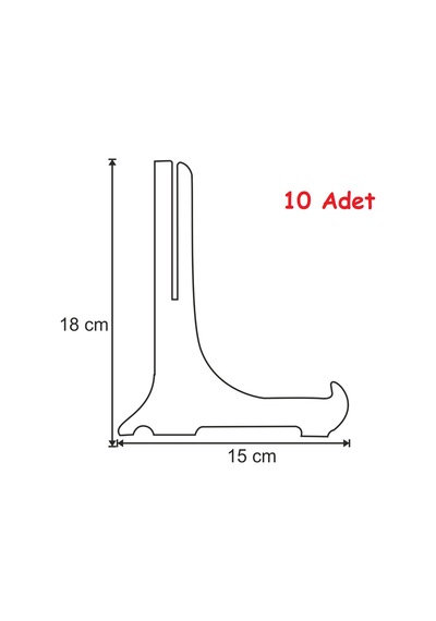 Çerçeve Teşhir Ayak Teşhir Standı 18 Cm No 4 10Adet