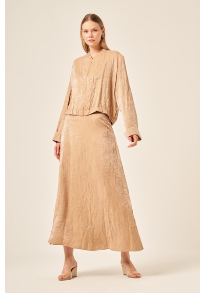 Ftz Women Kadın Kraş Etekli Takım Beige 31171 Beige
