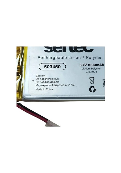 Sertec 503450 3.7v 1000 Mah Li-polymer Pil Devreli/1.5a Evimdeyokyok