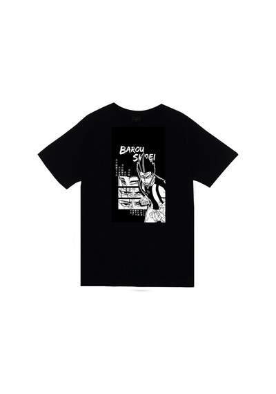 Blue Lock Barou Shoei Anime Baskılı Unisex %100 Pamuk Siyah T-shirt SIYAH