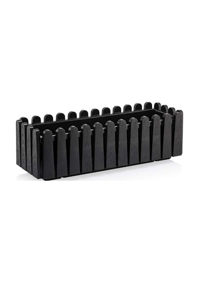 Ib02 İstanbul Balkon Saksı Drenaj Aparatlı 53,5cm, 9 Litre Siyah