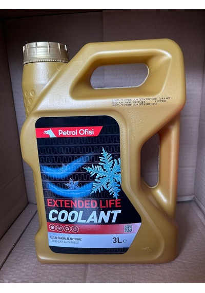 Petrol Ofisi Coolant Kırmızı Antifriz 3 L 2025 Ağustos