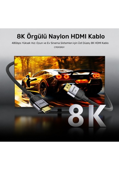Unıtek 8k Orgulu Hdmı Kablo 1.5m C11093rgy01-1.5