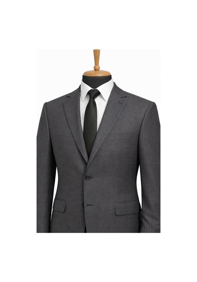 Dekosan Erkek Regular Fit Baba Çizgili Takım Elbise - 7554 Füme