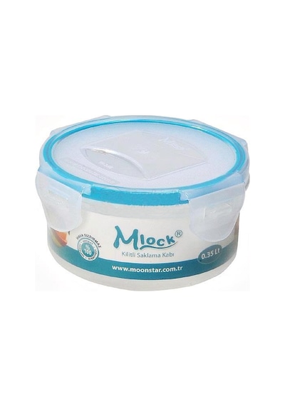 Moon Star Mlook Round 350 Ml Kilitli Silindir Saklama Kabı Ml-174 Çok Renkli