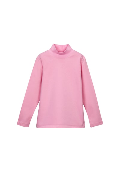 Lovetti Pembe Kız Çocuk Yarım Balıkçı Uzun Kol Tişört Pembe