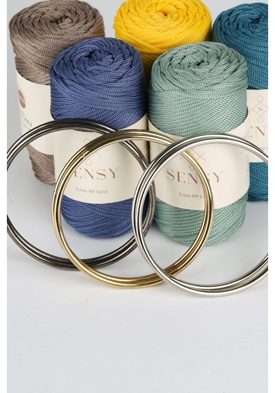 Sensy Metal Yuvarlak Halka Çanta Sapı Metalik 11 Cm Canta Aksesuarı Ve Çanta Aksesuar Siyah