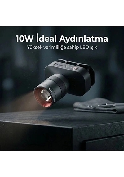 Bxt1fl 10w Şarj Edilebilir Kafa Feneri 750 Lümen 2500mah 4 Işık Modlu Zoom Özellikli Led Kafa