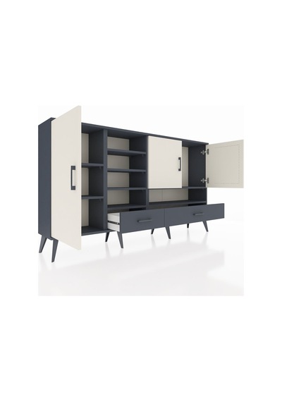 Arges Konsol 8 Raflı 2 Çekmeceli 3 Kapaklı 176x30x99 Antrasit-aytaşı/antrasit Aytası/antrasıt - Antrasıt Arges Konsol 8 Raflı 2 Çekmeceli 3 Kapaklı 176x30x99 Antrasit-aytaşı/antrasit Aytası/antrasıt - Antrasıt