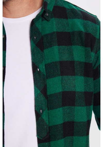 Tudors Erkek Slim Fit Dar Kesim Oduncu Düğmeli Yaka Kareli Kışlık Gömlek-32267 Çok Renkli Tudors Erkek Slim Fit Dar Kesim Oduncu Düğmeli Yaka Kareli Kışlık Gömlek-32267 Çok Renkli