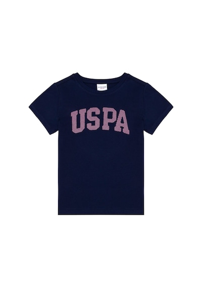 U.S. Polo Assn. Kız Çocuk Bisiklet Yaka Basic Tişört Lacivert