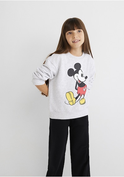 Mavi - Mickey Mouse Baskılı Gri Sweatshirt 7s10084-88467 Gri Mavi - Mickey Mouse Baskılı Gri Sweatshirt 7s10084-88467 Gri