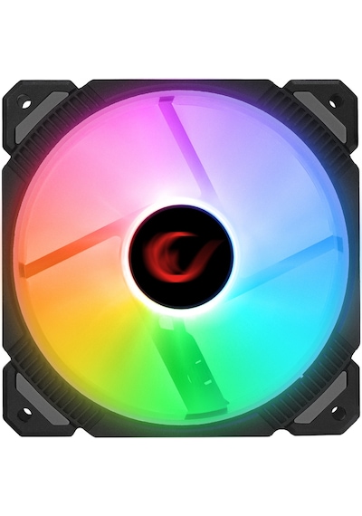Rampage Cross F20 38cfm 1200rpm 12cm Rainbow 3p+4p Molex Soketli Siyah Kasa Fanı