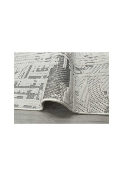 Denf Home İskandinav Sisal Loop Yumuşak Doku Özel Kesim Modern Salon Koridor Oturma Mutfak Halısı Kilim Yolluk Gri - Krem