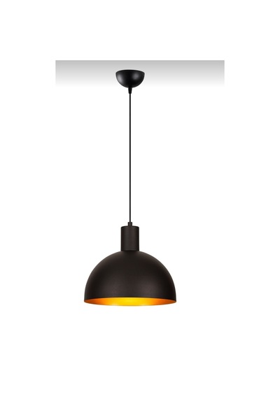 Rys Retro Metal Siyah İçi Gold Dekoratif Kafe Mutfak Sarkıt Avize Çap.30 Cm Beyaz