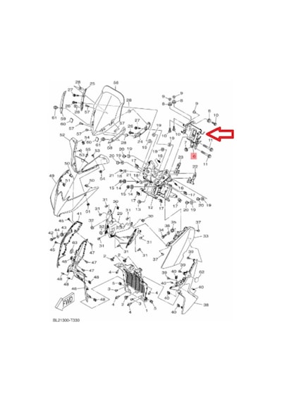 Yamaha Xmax 300 (2018 Sonrası) Or.  Kafa Demiri B74-F8321-00
