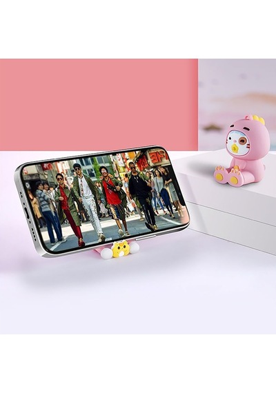 E2M Sevimli Kedi Anahtarlıklı Telefon Standı Pudra