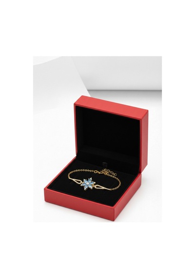 Çekirdekjewelry 925 Ayar Gümüş Akua Taşlı Bileklik Sarı