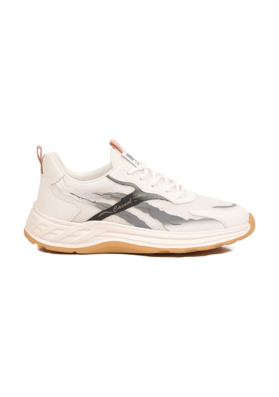Voyager Krem Fileli Memory Foam Erkek Günlük Spor Ayakkabı Hafif Esnek Sneaker E275 M