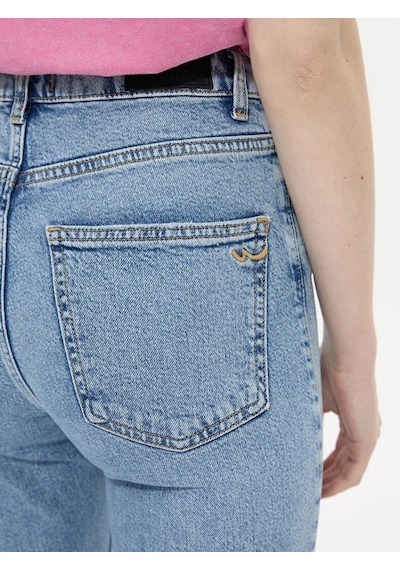 Ltb Betıana X Düz Paça Yüksek Bel Jean Pantolon 009516741556055241 Mavi Açık
