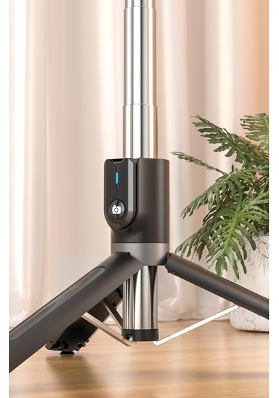 Blv32 1.38m Rgb Ring Light Led Işıklı Selfie Çubuğu Ve Tripod - Bluetooth Uzaktan Kumandalı Blv32