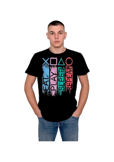 Eat Play Sleep Repeat Replay Ps4 Tişört Unisex T-shirt 001