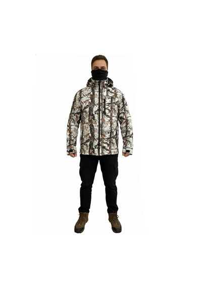 Mysia Outdoor Beyaz Orman Shell Mont Avcı Saz Kar Desen Çift Kat Polarlı Çok Renkli