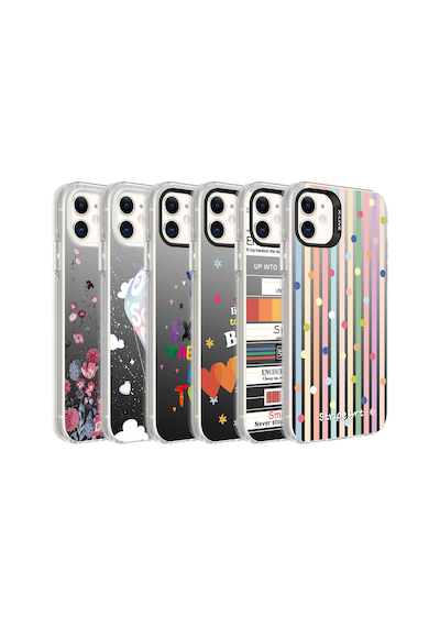 Zore İphone 11 Uyumlu Desenli Ogaa Silver Sert Kılıf-çiçek Çiçek