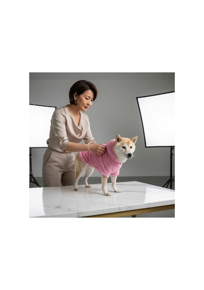 Kedi Ve Köpek İçin Kapüşonlu Pembe Tapeti Sweat