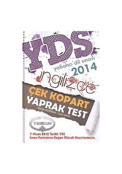 2014 YDS İngilizce Çek Kopart Yaprak Test / Hakkı Kurban