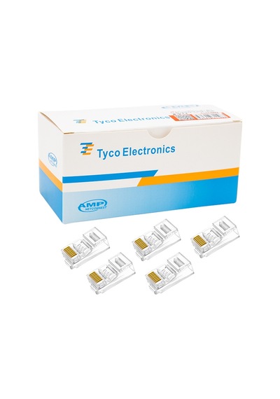 Rj45 Cat5 -cat6 Uç 8p8c Soket 100'lü