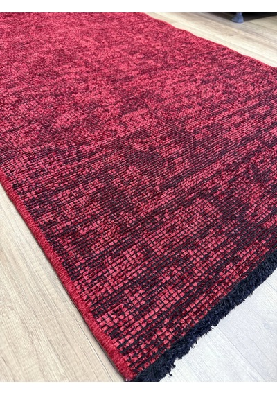 Hoom Rugs Vintage Vtg 115 Bordo Dekoratif Yıkanabilir Kilim Bordo