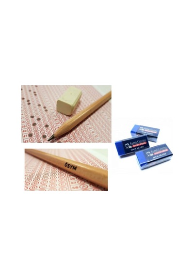 Faber-castell Natural Ösym Kurşun Kalemi 10"lu 2,5 B Sınav Silgisi 3 Adet Natural