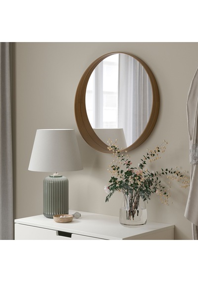 Ikea Stockholm Yuvarlak Ayna 60 Cm Kahverengi