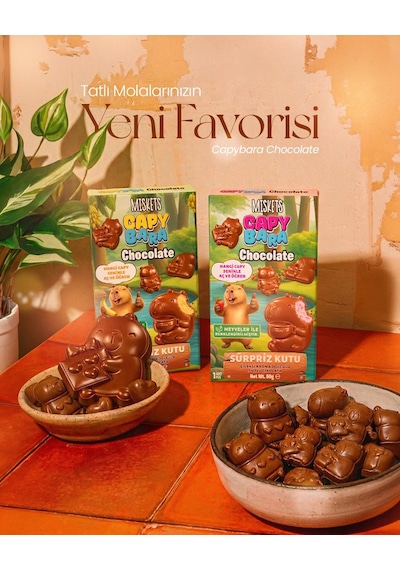 Miskets Capybara Muzlu Krema Dolgulu Sütlü Çikolata 60 G X 4 Adet
