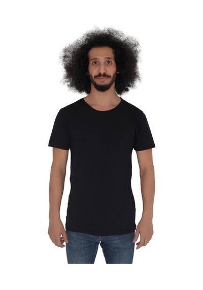 Cnt Erkek 3'lü Slim Fit Bisiklet Yaka Kısa Kollu Tişört Siyah Siyah