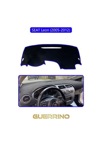 Seat Leon 2005-2012 Torpido Koruma Halısı Mavi Kenar