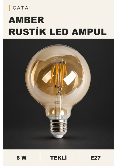 Cata Ct-4286 6w E27 Amber Rustik Led Ampul