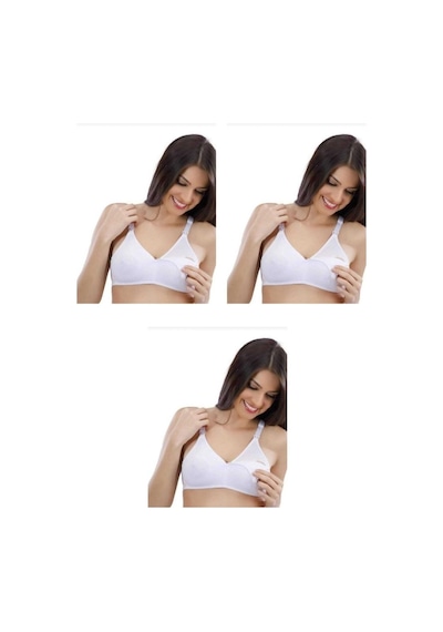 3'lü Paket Emzirme Sütyen Ekonomik Paket Pamuklu 001