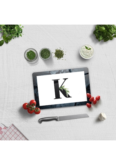 Decorita Cam Kesme Tahtası - Cam Kesme Tablası Harfli Tasarım K 20 CM x 30 CM