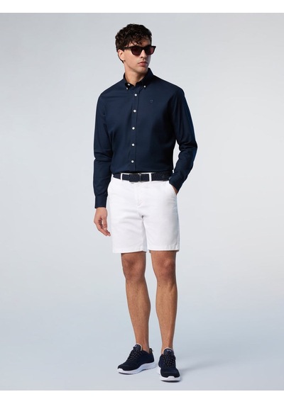 North Sails Star Regular Fit Chino Erkek Şort-33515 Beyaz