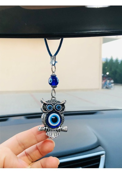 Baykuşlu Metal Araba Nazarlık, Araba Süsü, Metal Aksesuar Süsü
