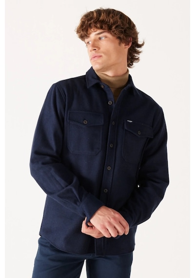 Wrangler Regular Fit Lacivert Erkek Gömlek W232137410 001