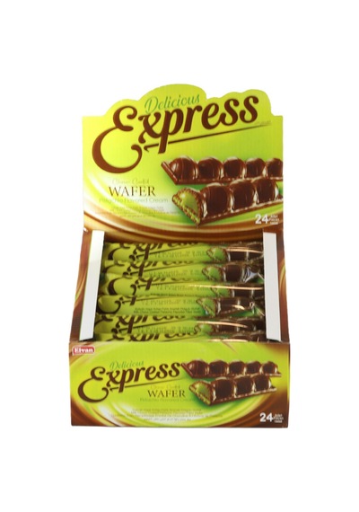 Express Antep Fıstık Aromalı Dolgulu Gofret 30 Gr. 24 Adet 1 Kutu